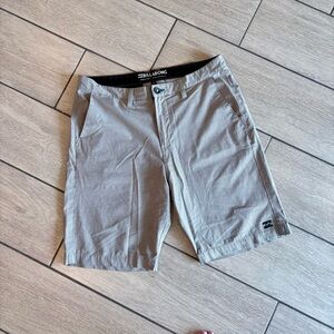Billabong Gray Flat Front Shorts Lightweight Activewear